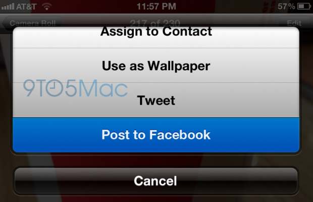 Facebook Integration expected with iOS 6.0 update