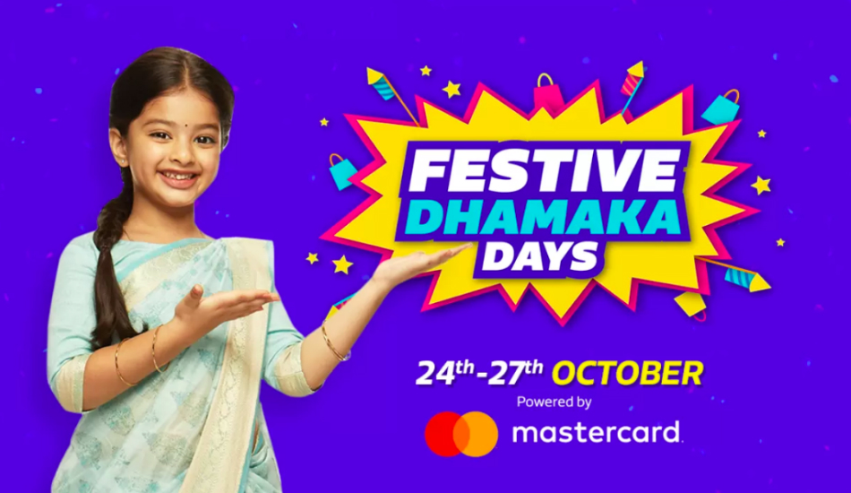 Flipkart Festive Dhamaka Days to go live during October 24 - 27