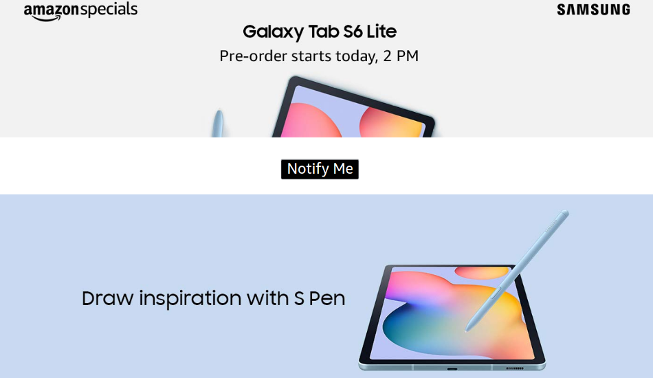 Samsung Galaxy Tab S6 Lite launched in India, to go on pre-orders today