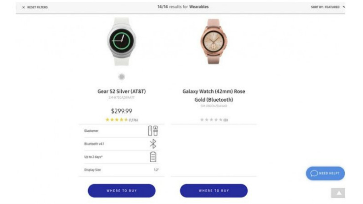 Samsung Galaxy Watch found listed on company’s website ahead of launch