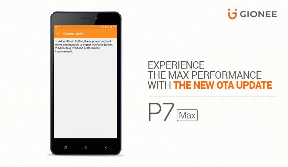 Gionee P7 Max get new OTA update, brings Panic Botton support