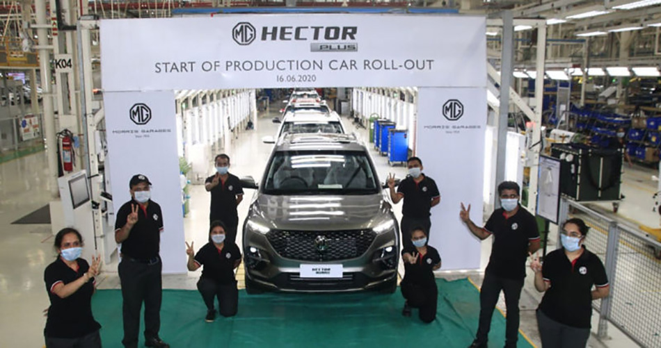 MG Motors begins production of Hector Plus SUV in India