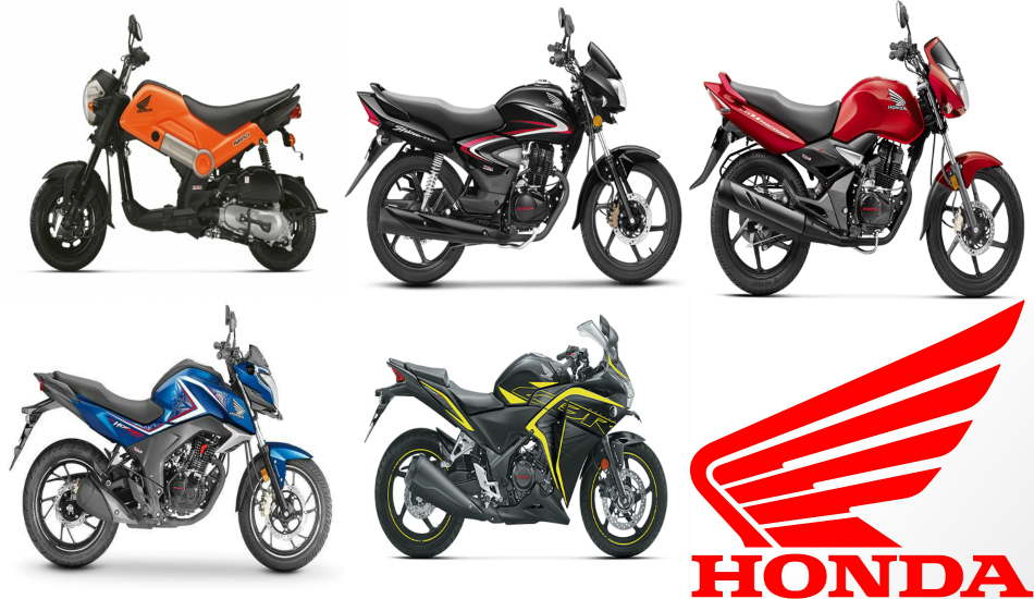 Top 5 bikes from Honda in different price segments