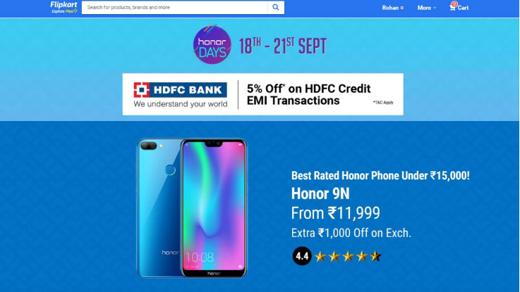 Honor Day Sale on Flipkart: deals on Honor 9N, Honor 9 Lite, 9i and Honor 10