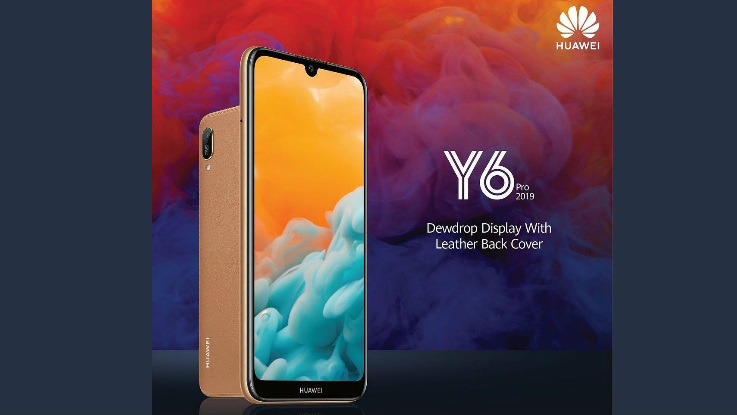 Huawei Y6 Pro (2019) with Dewdrop notch and leather back panel announced