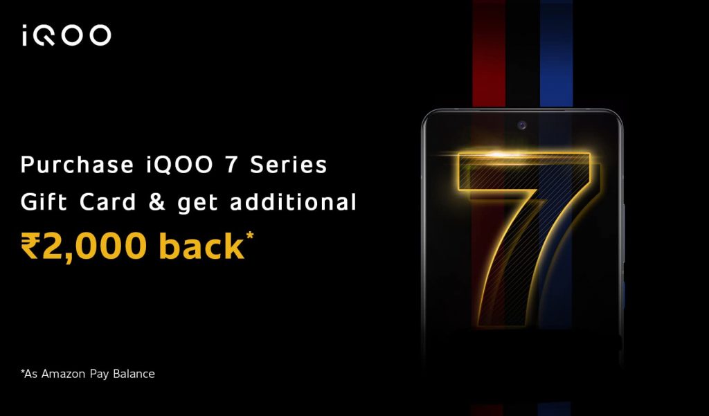 iQOO announces Rs 2000 cashback offer on purchase of iQoo 7 series on Amazon India