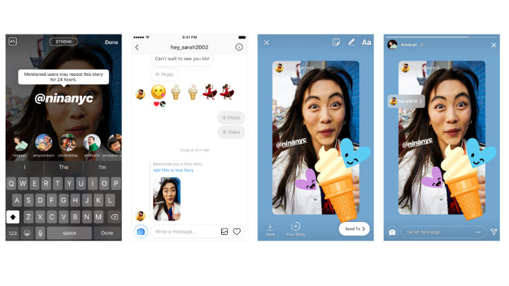 Instagram introduces mention Sharing of photos or videos in Stories