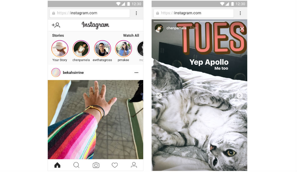 Instagram Stories now available for mobile web