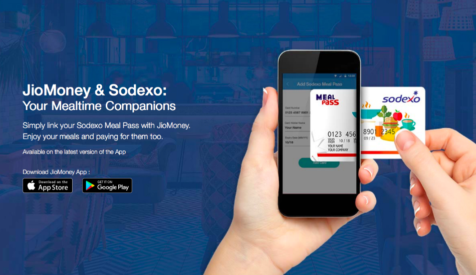 JioMoney teams up with Sodexo for mobile-based payments via Meal Cards