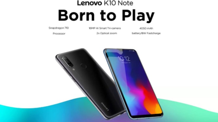 Lenovo K10 Note to go on sale today at 12 Noon