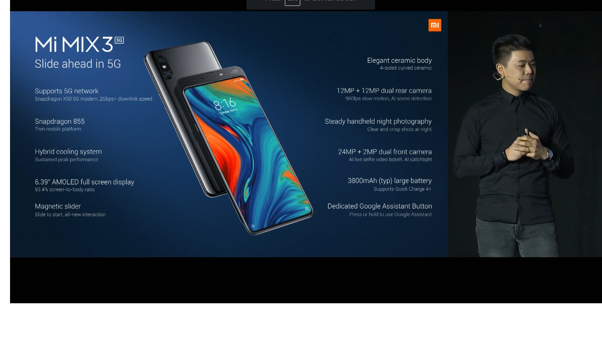 MWC 2019: Xiaomi Mi MIX 3 5G smartphone, Mi 9 global variant introduced