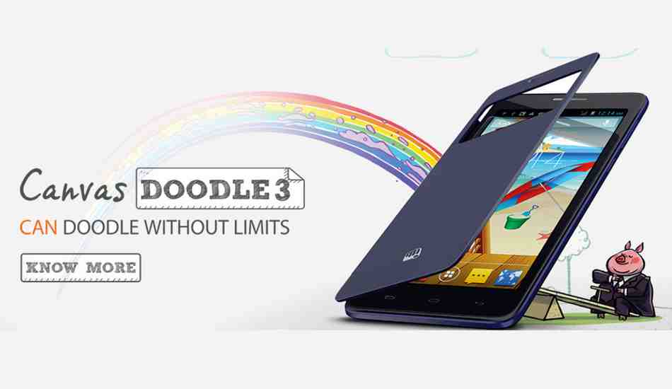 Micromax Canvas Doodle 3 launched for Rs 8,500: Attractive pricing, low on features