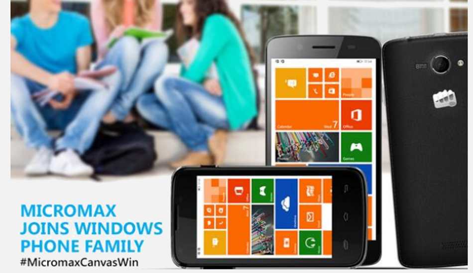 Micromax launches two Windows 8.1 smartphones â€“ Canvas Win W121, Win W092