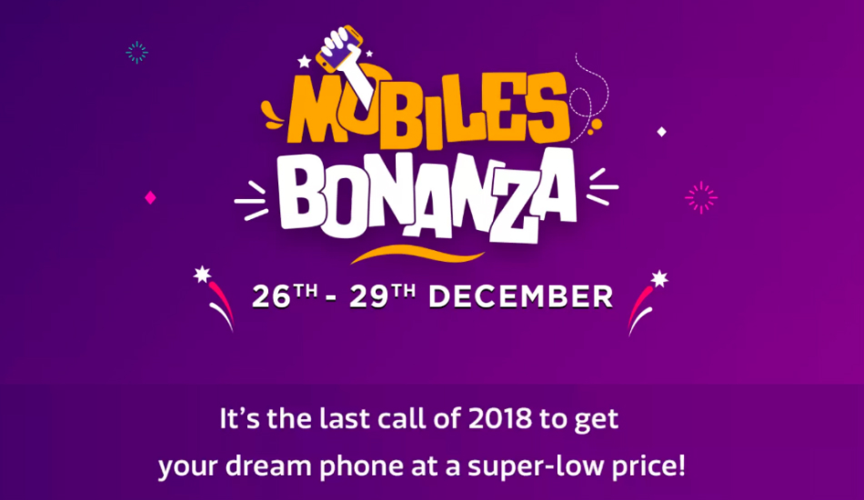 Flipkart is hosting the year-end “Mobiles Bonanza” Sale on December 26 -29