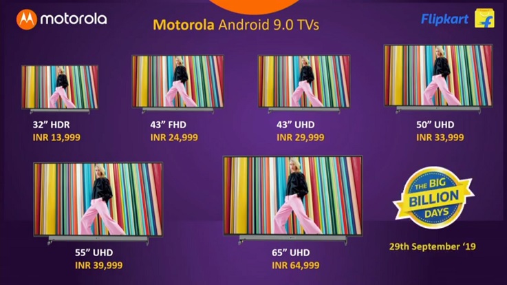 Motorola Smart TV with up to 4K display, 30W speaker and Android 9.0 Pie launched in India