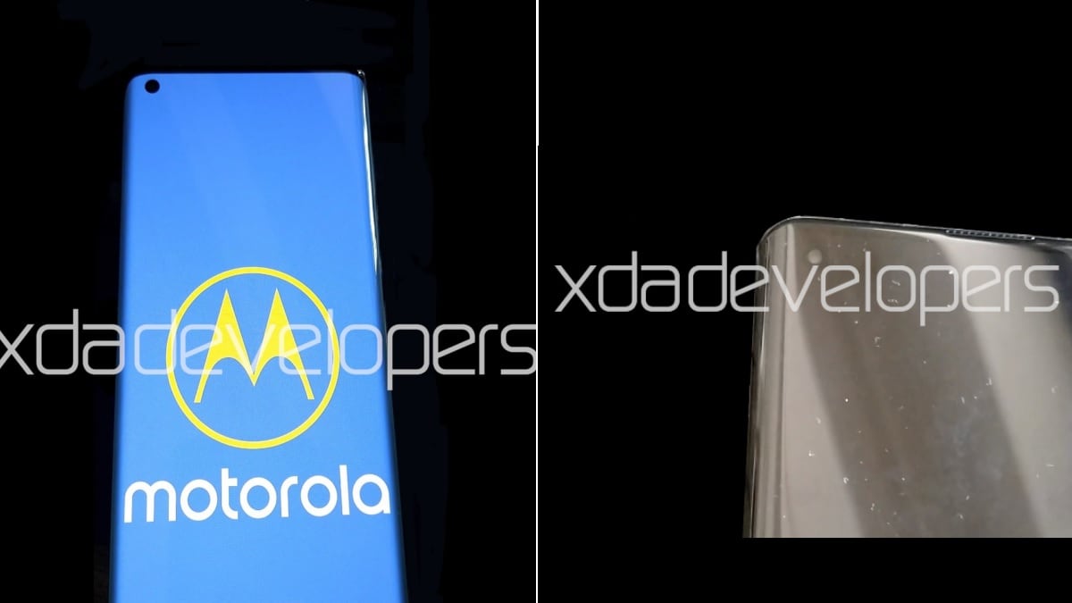 Motorola Edge+ leaked live images show curved punch-hole display