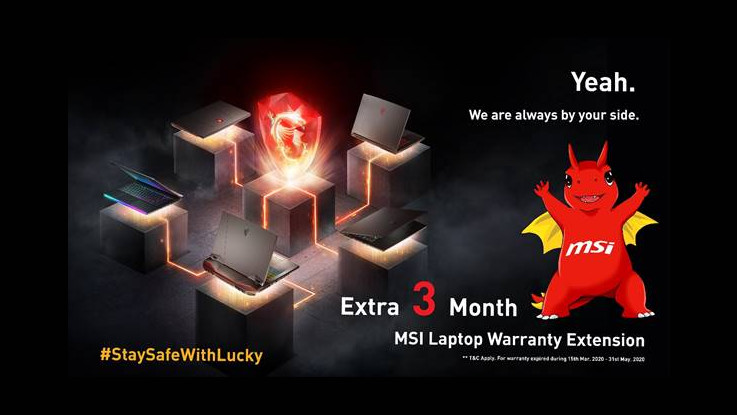 MSI extends warranty on its range of laptops amid Coronavirus lockdown