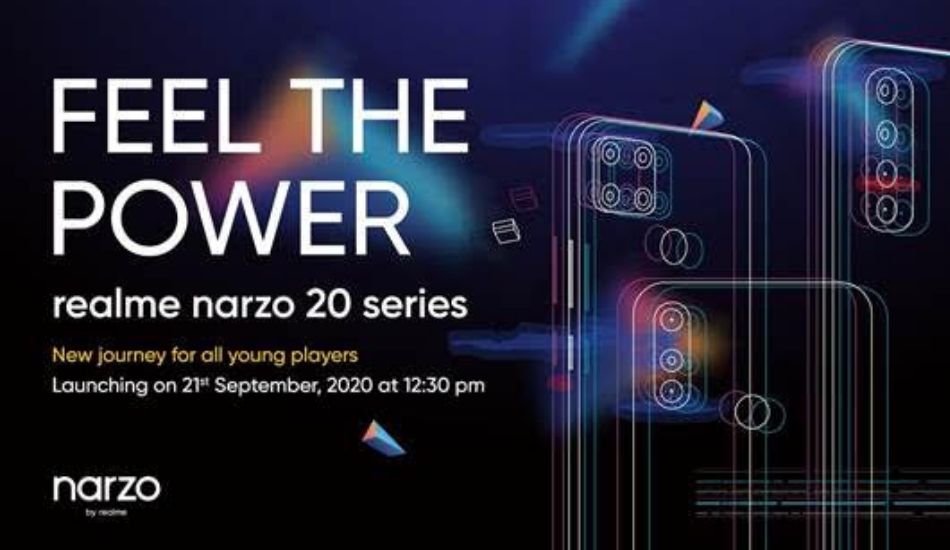 Realme Narzo 20 series launching in India on September 21