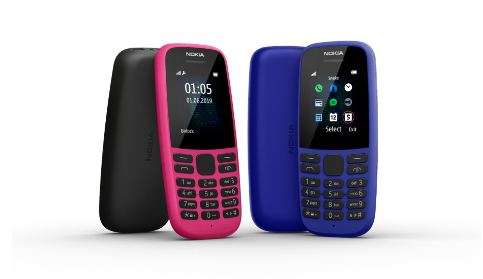 Nokia 105 Dual SIM feature phone with 18-day battery launched in India for Rs 1,199