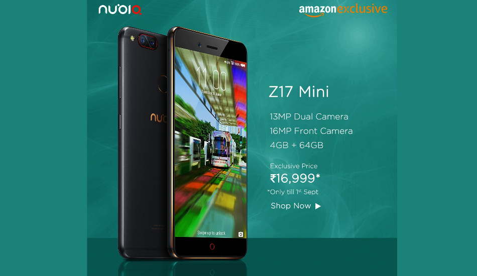 Nubia Z17 Mini price slashed by Rs 3,000 for a limted period