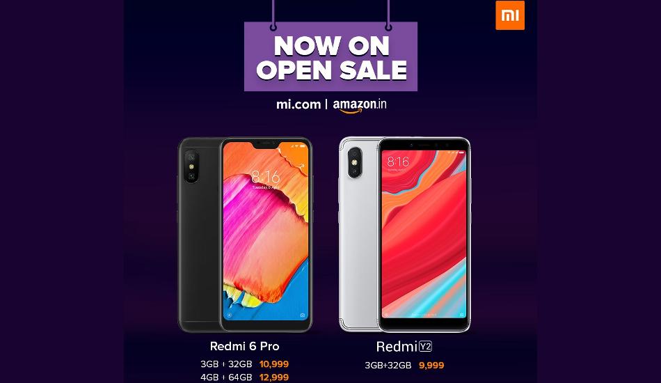 Xiaomi Redmi 6 Pro, Redmi Y2 and Poco F1 are now available on open sale in India