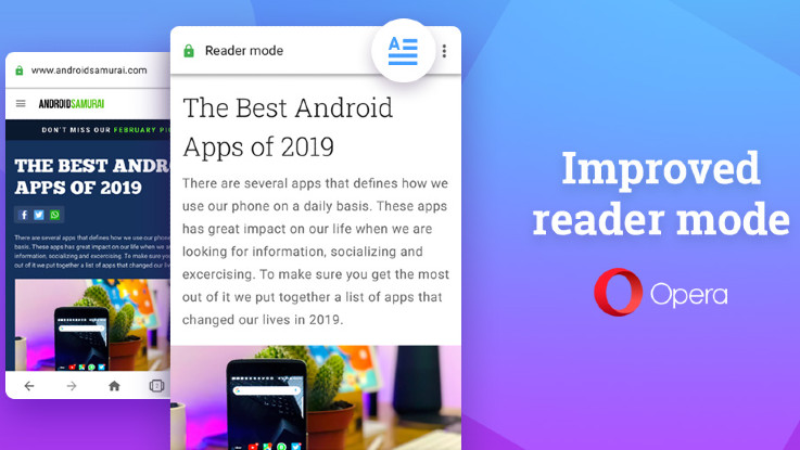 Opera adds improved reader mode to its Android browser