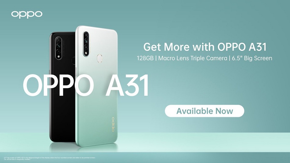 Oppo A31 with Triple rear camera setup, 6.5-inch display launched