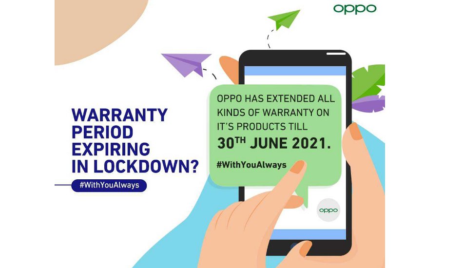 Oppo extends product service warranty until 30th June