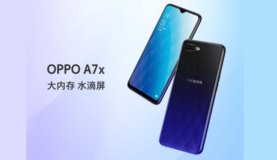 Oppo A7X launched with 6.3 inch waterdrop display, 4,230mAh battery in China