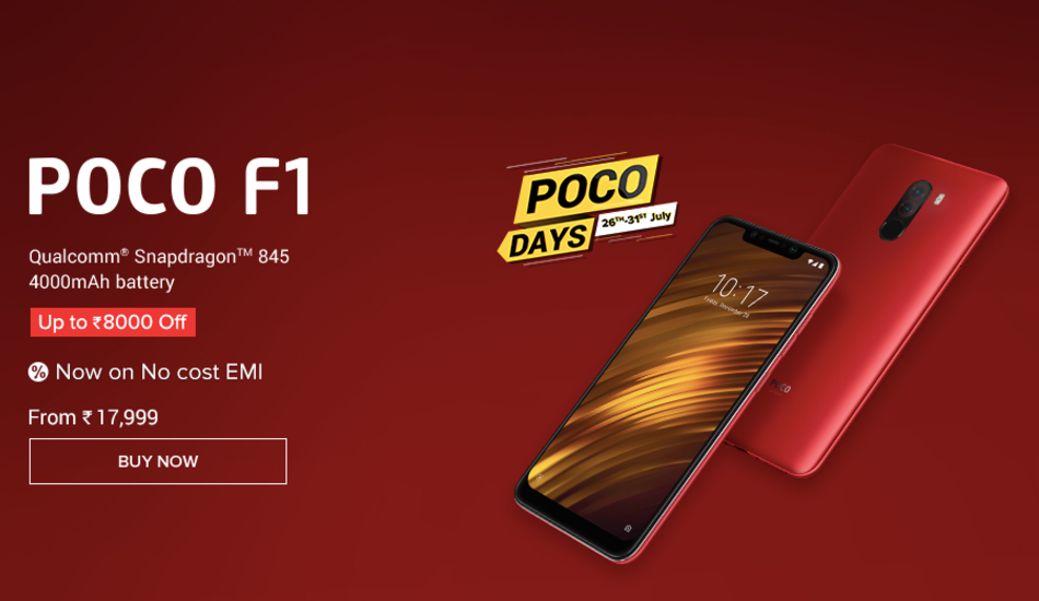 Poco Days Sale live on Mi.com, up to Rs 8,000 discount on Poco F1