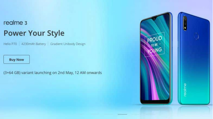 Realme 3 new variant with 3GB RAM and 64GB storage to launch on May 2