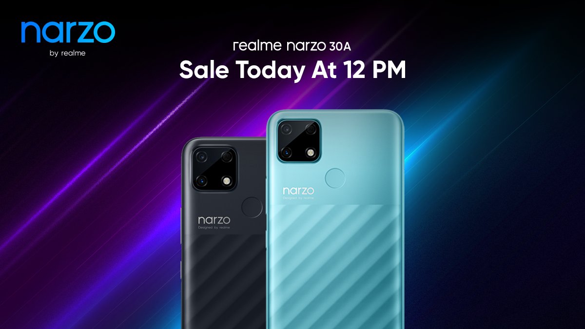 Realme Narzo 30A to go on first sale today at 12 PM on Flipkart