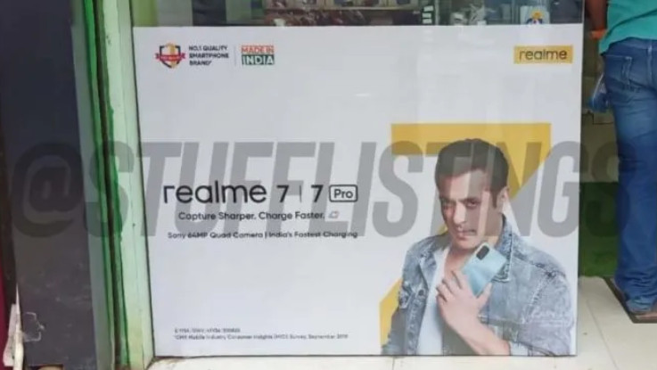 Realme 7 Pro spotted on a leaked retail poster