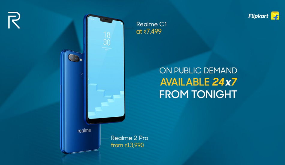 Realme C1 (2019) now available on open sale in India via Flipkart