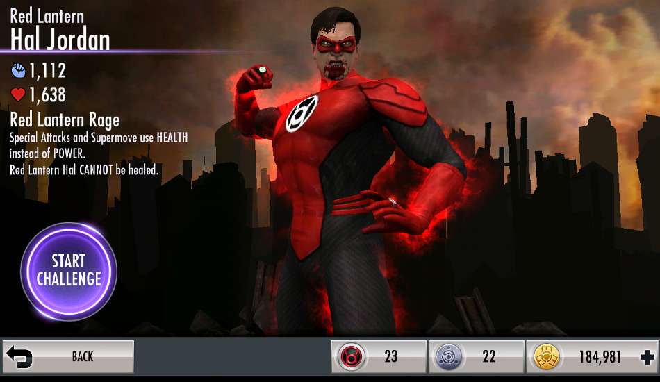 Red Lantern Hal Jordan challenge comes to Injustice Android app