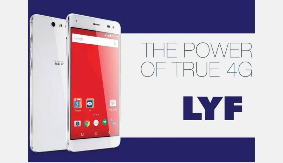 Reliance Jio's first 4G smartphone, LYF Earth 1, revealed