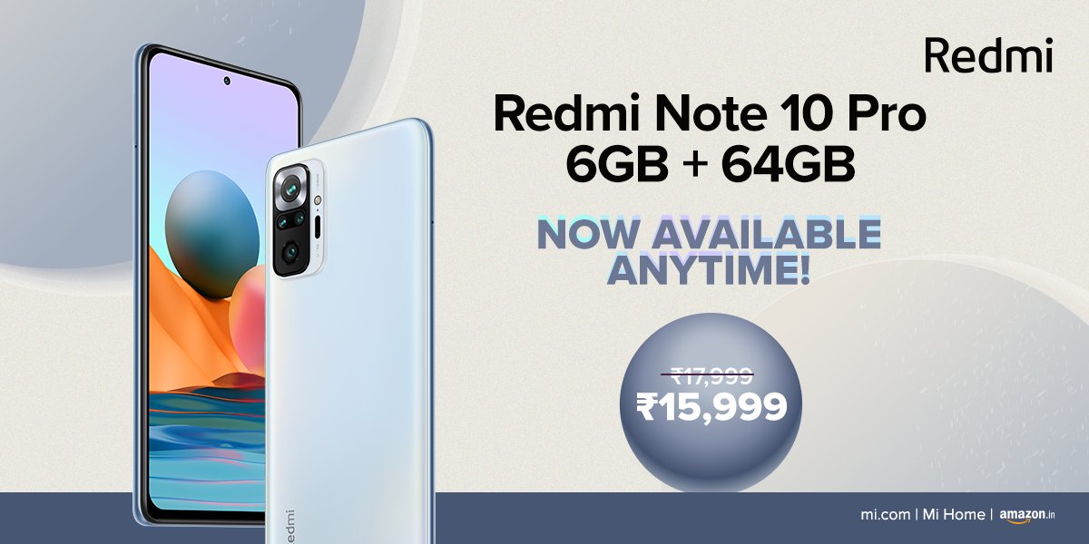 Redmi Note 10 Pro now available on open sale in India