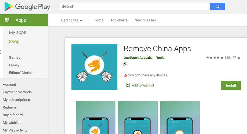 Big issues with Remove China Apps and its creator