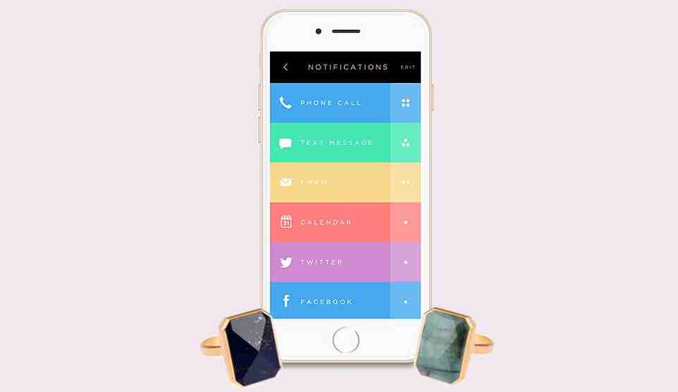 Ringly brings gemstone studded smart ring that vibrates when you get calls, SMSes