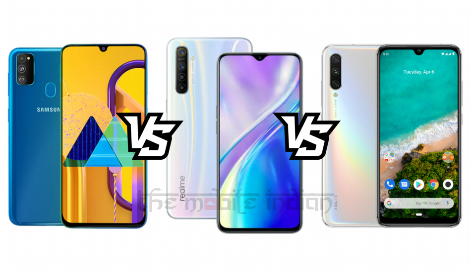 Samsung Galaxy M30s vs Realme XT vs Mi A3: Different formulas for the same price