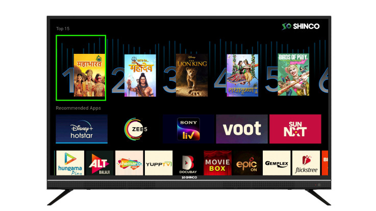 Shinco rolls out a new Uniwall UI update for its Smart TVs in India