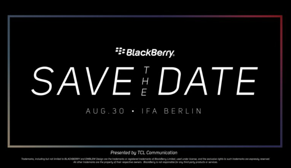 TCL sends out invites for BlackBerry event on August 30, is it the KEY2 LE?