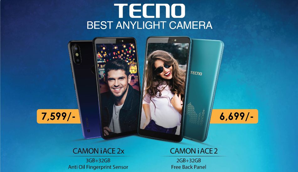 Tecno Camon iACE 2 and Camon iAce 2x launched, price starts Rs 6,699