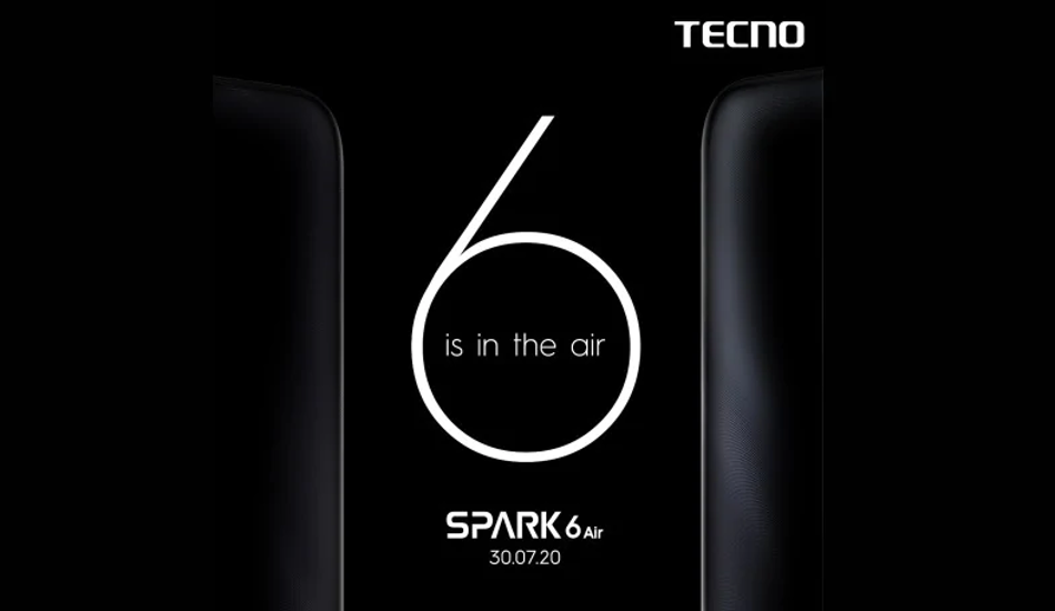 Tecno Spark 6 Air to launch in India on July 30
