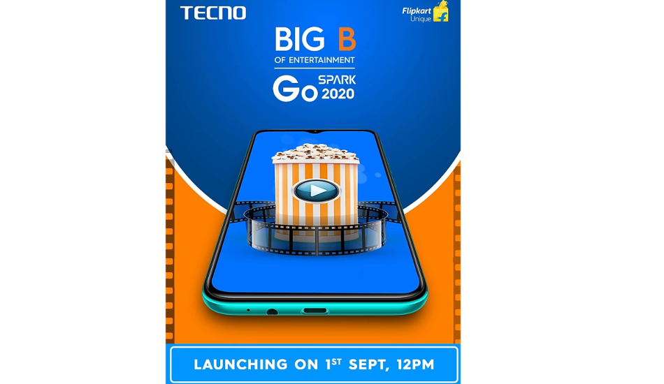 Tecno Spark Go 2020 to launch in India on September 1, will be exclusive to Flipkart