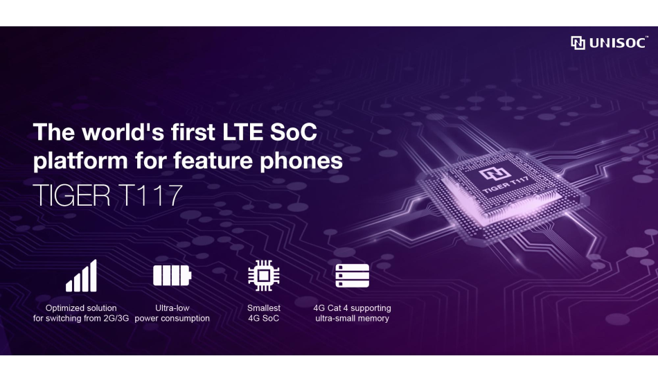 UNISOC TIGER T117 platform announced for 4G feature phones