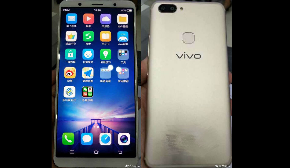Vivo X20 with FullView display leaked in live images