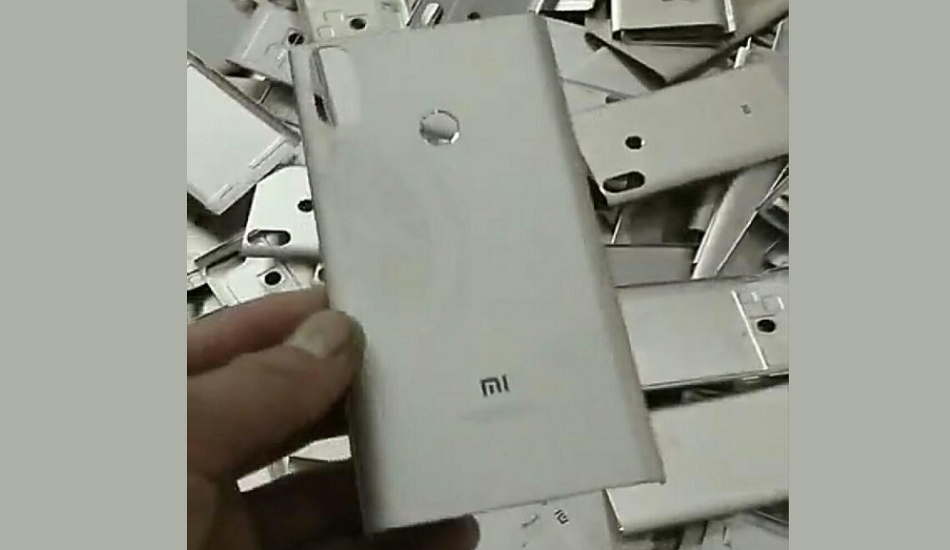 Xiaomi Mi 6X back panel showing metal unibody leaked