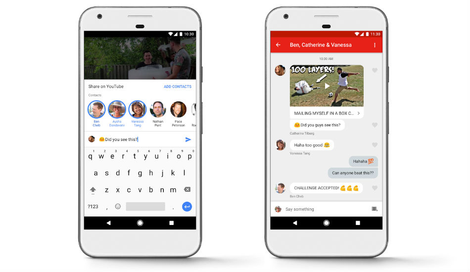 YouTube announces in-app messaging and video sharing features globally