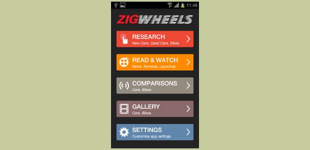 ZigWheels launches on iOS, Android